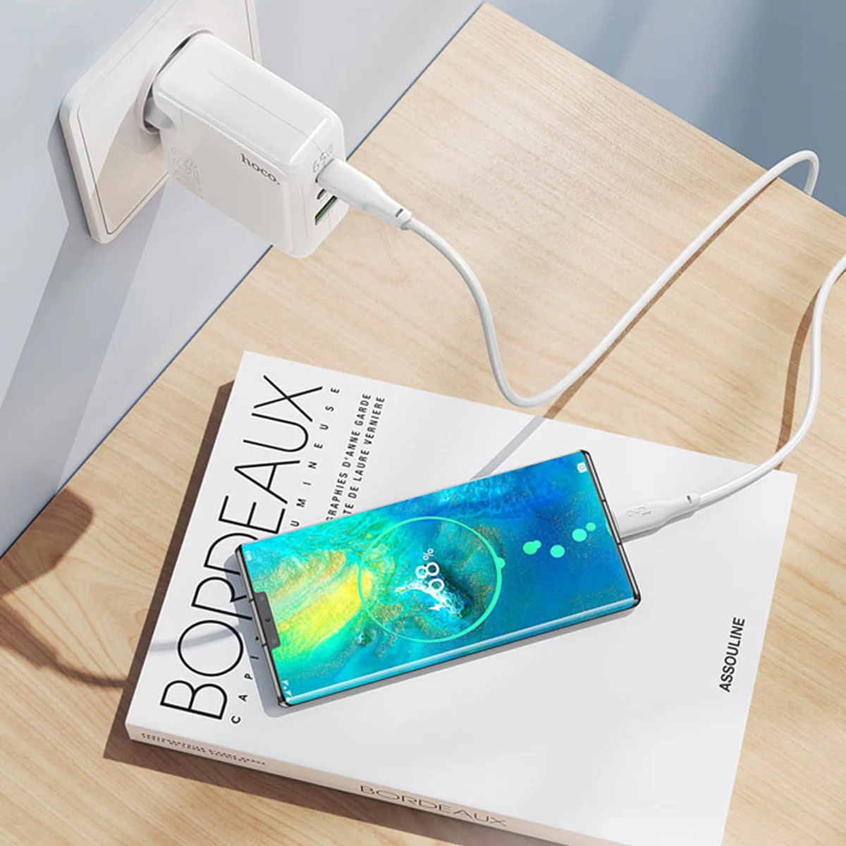 СЗУ Hoco C115A Header PD65W (2C1A) White