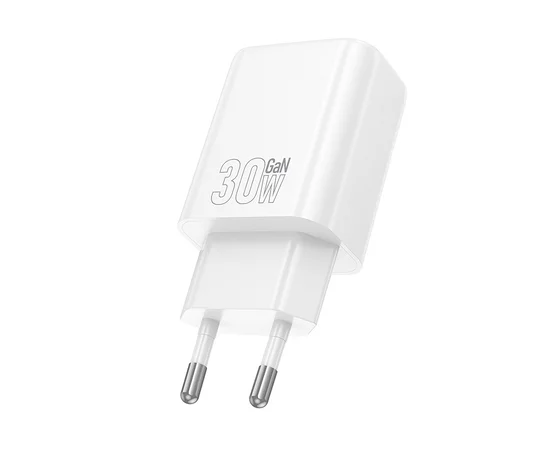СЗУ Hoco N63 Gentle PD30W+QC3.0 (1USB-A/1C) + кабель Type-C to Lightning White