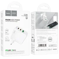 СЗУ Hoco C115A Header PD65W (2C1A) White