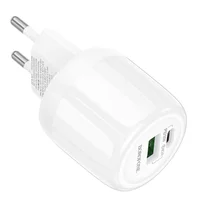 СЗУ Borofone BA94A Lustrous PD30W+QC3.0 (1USB-A/1C) White