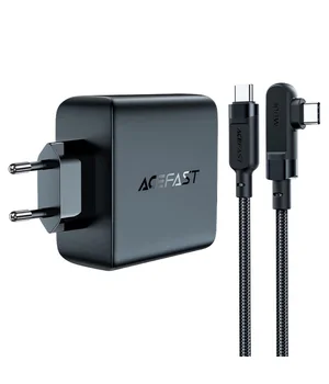 СЗУ Acefast A37 PD100W+QC3.0  GaN (1USB-A/3C) + кабель Type-C to Type-C 2m Black