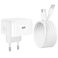 СЗУ Hoco C161A Speed PD40W (1USB-C) + кабель Type-C to Type-C White