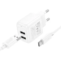 СЗУ Hoco CS51A Surplus (2USB-A) + Type-C White