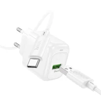 СЗУ Hoco CS52A Surplus QC3.0 (1USB-A) + кабель USB to Type-C White
