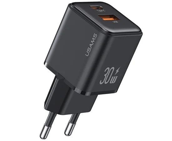 СЗУ Usams US-CC189 PD30W + QC3.0 A+C X-ron Series Black
