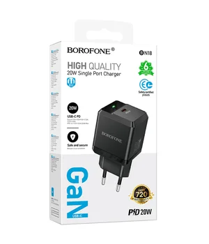СЗУ Borofone BN18 Intenso PD20W (1USB-C) Black
