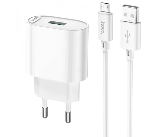 СЗУ HOCO C109A Fighter QC3.0 + MicroUSB White