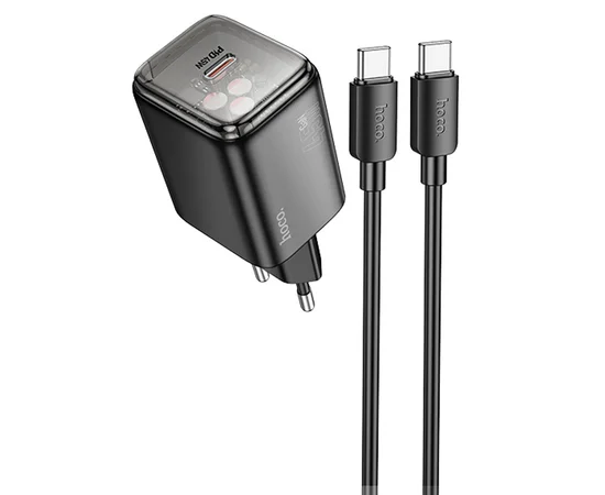 СЗУ Hoco N54 Monsoon PD45W (1USB-C) + Type-C to Type-C Black