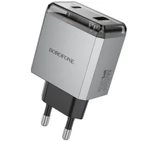 СЗУ Borofone BN20 Lena PD35W+QC3.0 (1USB-A/1C) Metal gray