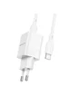 СЗУ Borofone BN14 Royal PD30W+QC3.0 (1USB-A/1C) + кабель Type-C to Type-C White