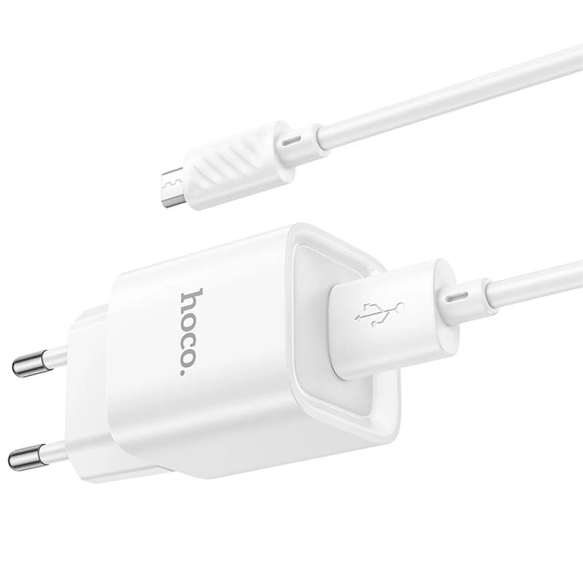 СЗУ Hoco C145A Charm QC3.0 18W (1USB-A) + кабель USB to MicroUSB White