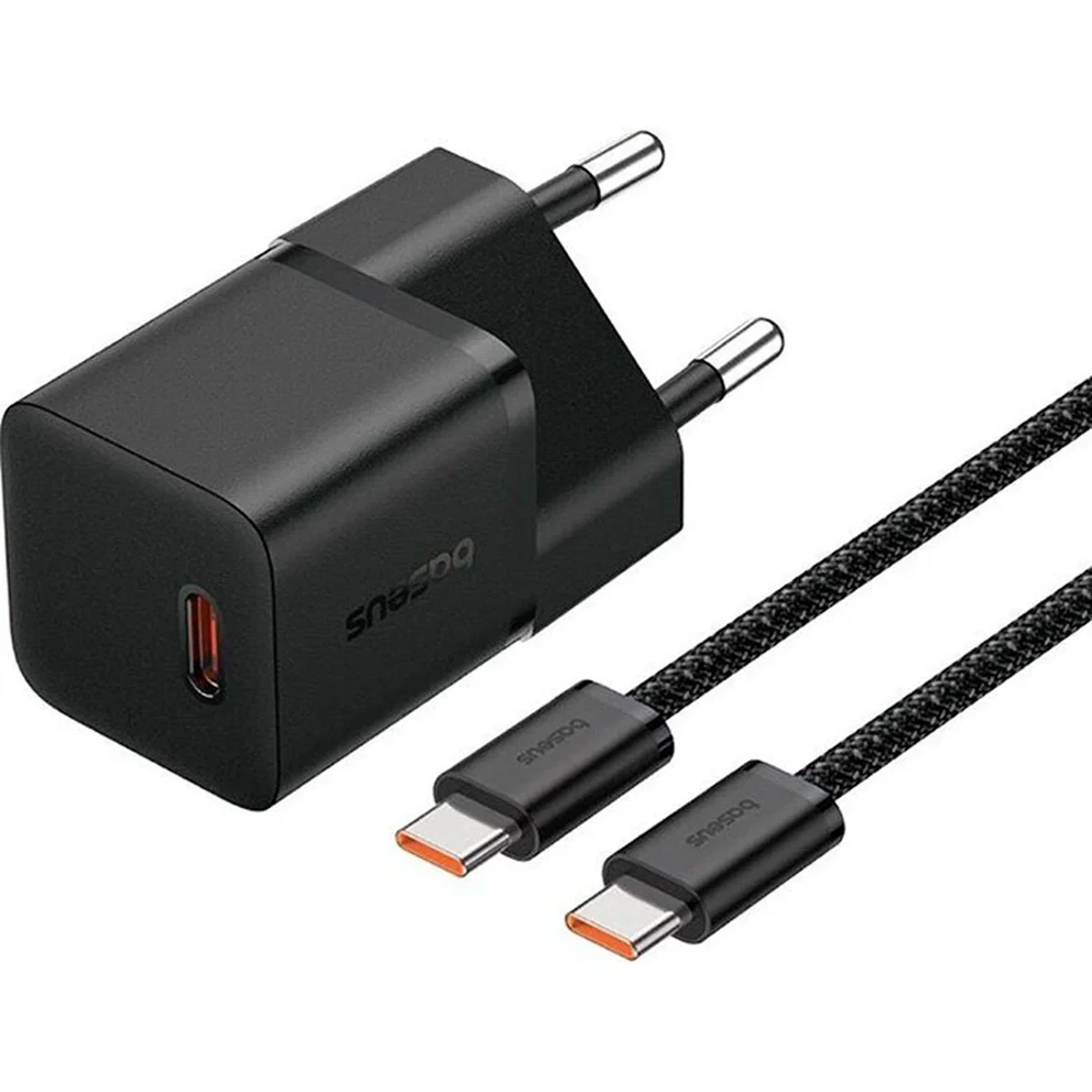 СЗУ Baseus GaN5 Fast Charger (mini) 1C 20W + Type-C to Type-C (P10110900113) Cluster Black