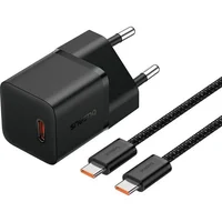 СЗУ Baseus GaN5 Fast Charger (mini) 1C 20W + Type-C to Type-C (P10110900113) Cluster Black