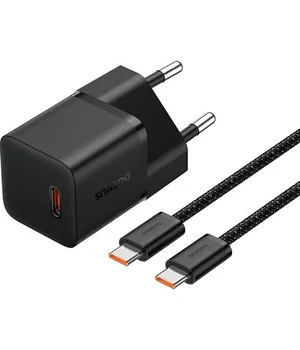СЗУ Baseus GaN5 Fast Charger (mini) 1C 20W + Type-C to Type-C (P10110900113) Cluster Black