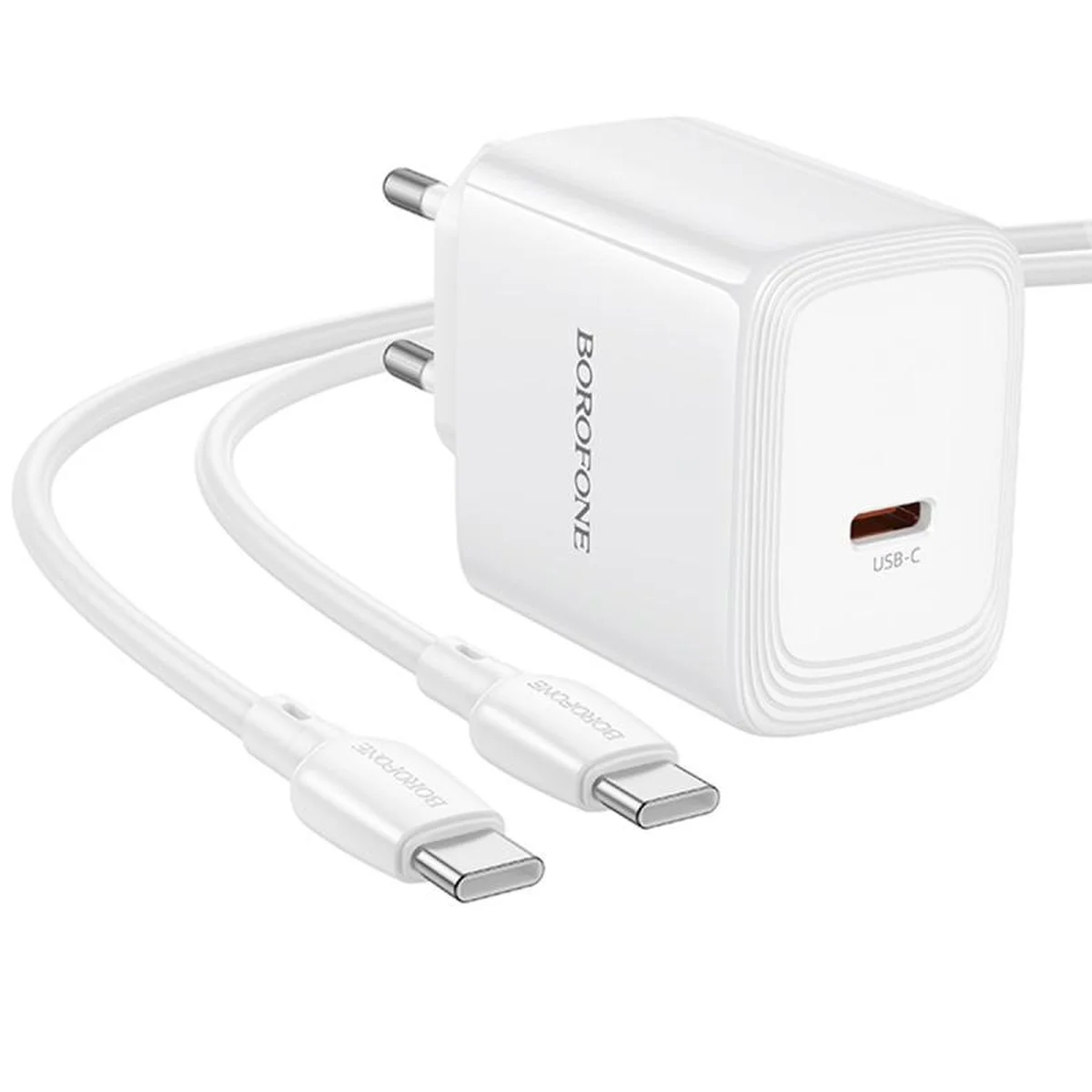 СЗУ Borofone BN33 Fuente PD40W (1USB-C) + кабель Type-C to Type-C White