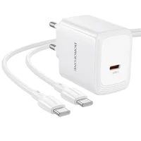 СЗУ Borofone BN33 Fuente PD40W (1USB-C) + кабель Type-C to Type-C White