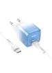СЗУ HOCO C101A PD20W (1C) + Type-C to Type-C Ice Blue