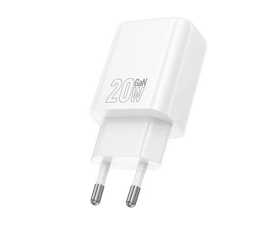 СЗУ Hoco N60 Gentle PD20W (1USB-C) + кабель Type-C to Type-C White