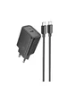СЗУ Hoco N62 Gentle PD30W (1USB-C) + кабель Type-C to Type-C Black