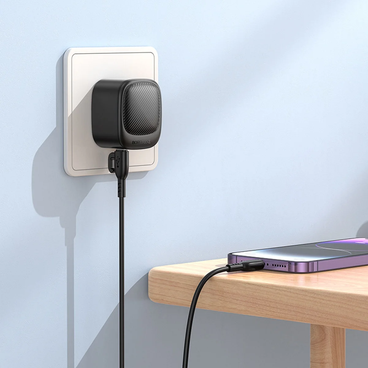 СЗУ Borofone BAS22A Fortune PD20W+QC3.0 (1C1A) + Type-C to Lightning Black