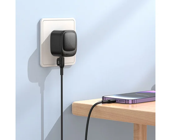 СЗУ Borofone BAS22A Fortune PD20W+QC3.0 (1C1A) + Type-C to Lightning Black