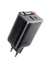СЗУ Acefast A111 GaN With Retractable Cable Type-C PD67W (1USB-A/1C) Black