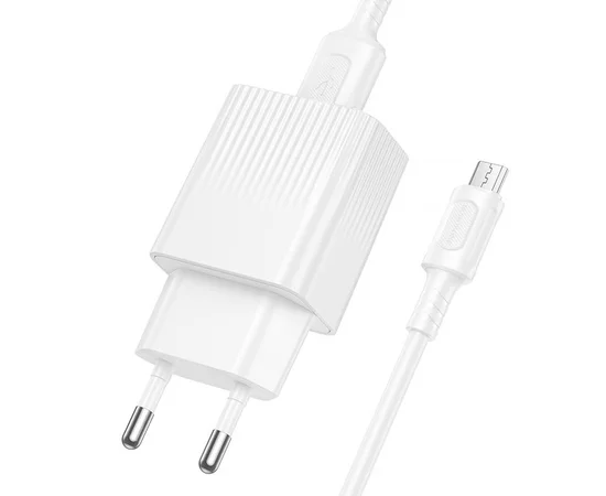 СЗУ Borofone BAS71A Source 10.5W (1USB-A) + кабель USB to MicroUSB White