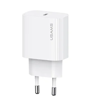 СЗУ Usams US-CC226 Kit-Yi Ser. 20W (1USB-C) + кабель Type-C to Type-C White