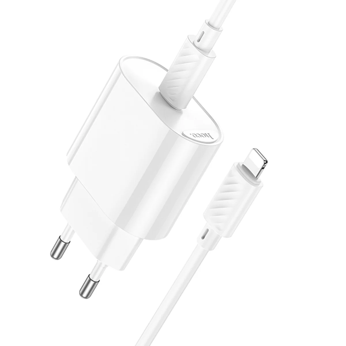 СЗУ Hoco C109A Fighter PD20W+QC3.0 (1USB-A/1C) + кабель Type-C to Lightning White