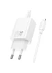 СЗУ Hoco N60 Gentle PD20W (1USB-C) + кабель Type-C to Lightning White