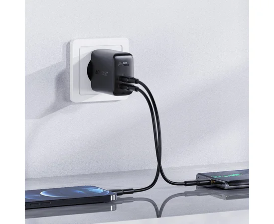 СЗУ Acefast A5 PD32W GaN (USB-C+USB-A) Black