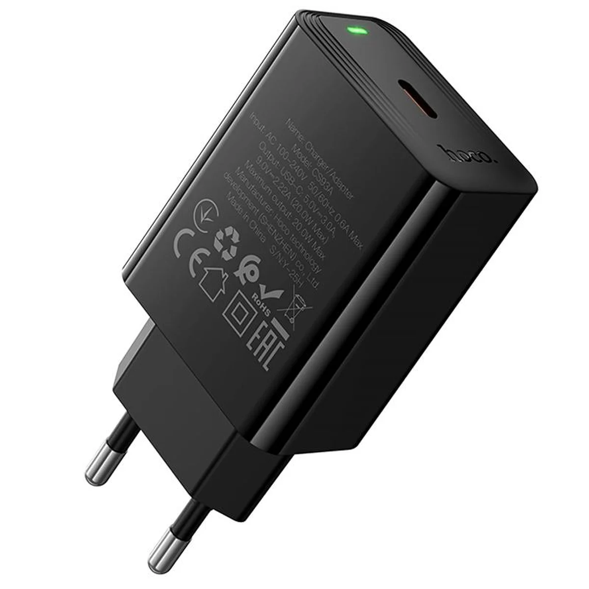 СЗУ Hoco CS93A Leader 20W (1USB-C) Black