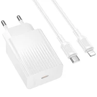 СЗУ Borofone BAS73A Source PD20W (1USB-C) + кабель Type-C to Lightning White