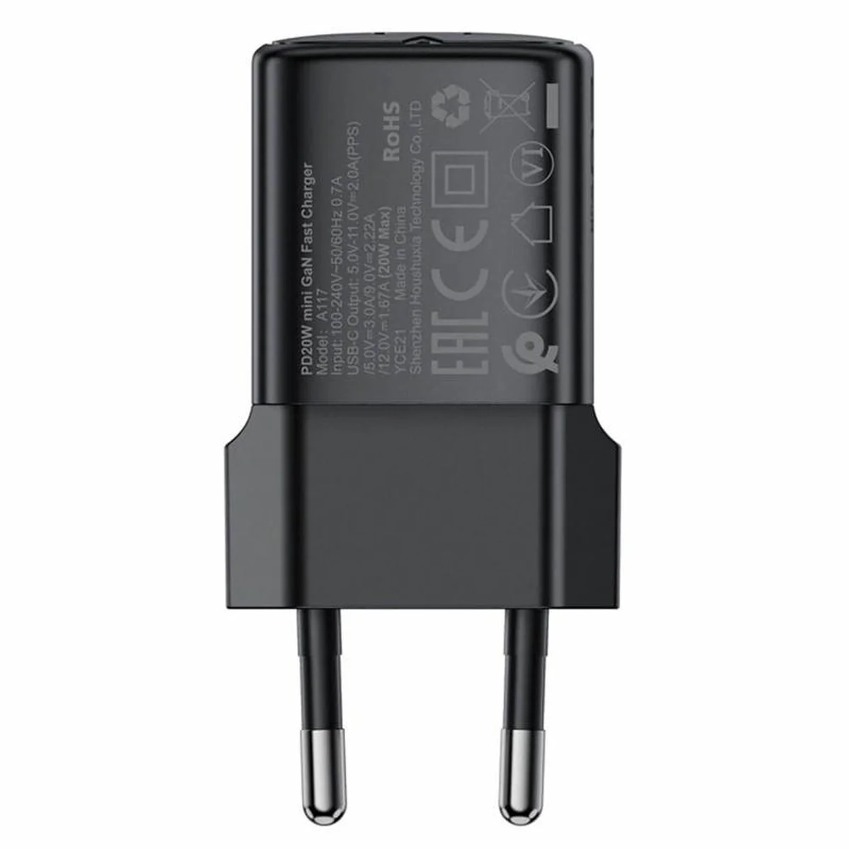 СЗУ Acefast A117 mini PD20W GaN (1USB-C) Black
