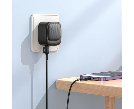 СЗУ Borofone BAS23A Lucky PD30W (1C2A) + Type-C to Lightning Black