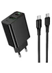 СЗУ Hoco CS95A Leader PD30W+QC3.0 (1USB-A/1C) + кабель Type-C to Type-C Black