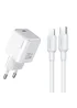 СЗУ Usams US-CC183 PD30W 1C + US-SJ610 Type-C to Lightning PD YX Series White