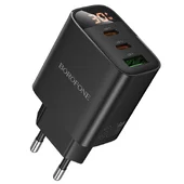 СЗУ Borofone BA98A Ilustre with digital display PD30W (1USB-A/2C) Black