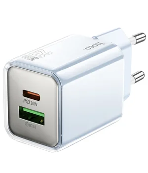 СЗУ Hoco N46 Glorious PD20W+QC3.0 (1USB-A/1C) Blue