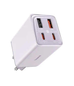 СЗУ Baseus GaN6 Pro OS 2C+2U 65W + Type-C to Type-C 100W (1m) (P10162701) Star Purple