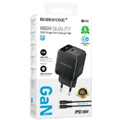 СЗУ Borofone BN18 Intenso PD20W (1USB-C) + кабель Type-C to Lightning Black