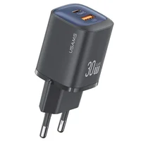 СЗУ Usams US-CC261 GaN JC Ser. 20W (2USB-C) + кабель Type-C to Type-C Black