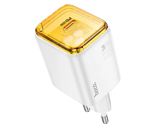 СЗУ Hoco N54 Monsoon PD45W (1USB-C) White