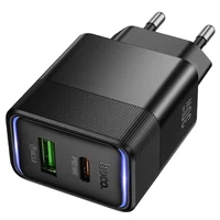 СЗУ Hoco CS112A Lounge PD30W+QC3.0 (1USB-A/1C) Black