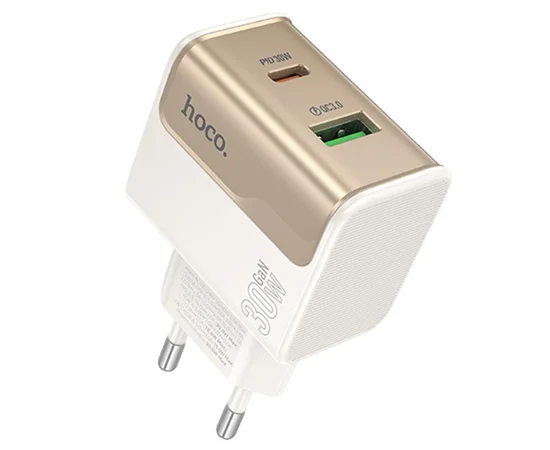 СЗУ Hoco CS73A Star Speed PD30W+QC3.0 (1USB-A/1C) White