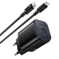 СЗУ Borofone BAS84A Star PD25W (1USB-C) + кабель Type-C to Type-C Black