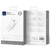 СЗУ WIWU G006 Essen QC3.0 18W GaN (1USB-A) + кабель USB to Type-C White