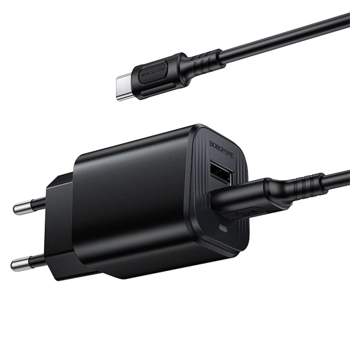 СЗУ Borofone BAS81A Star 10.5W (2USB-A) + кабель USB для Type-C Black