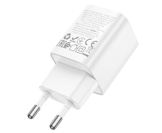 СЗУ Hoco C149A Charm PD30W+QC3.0 (1USB-A/1C) White