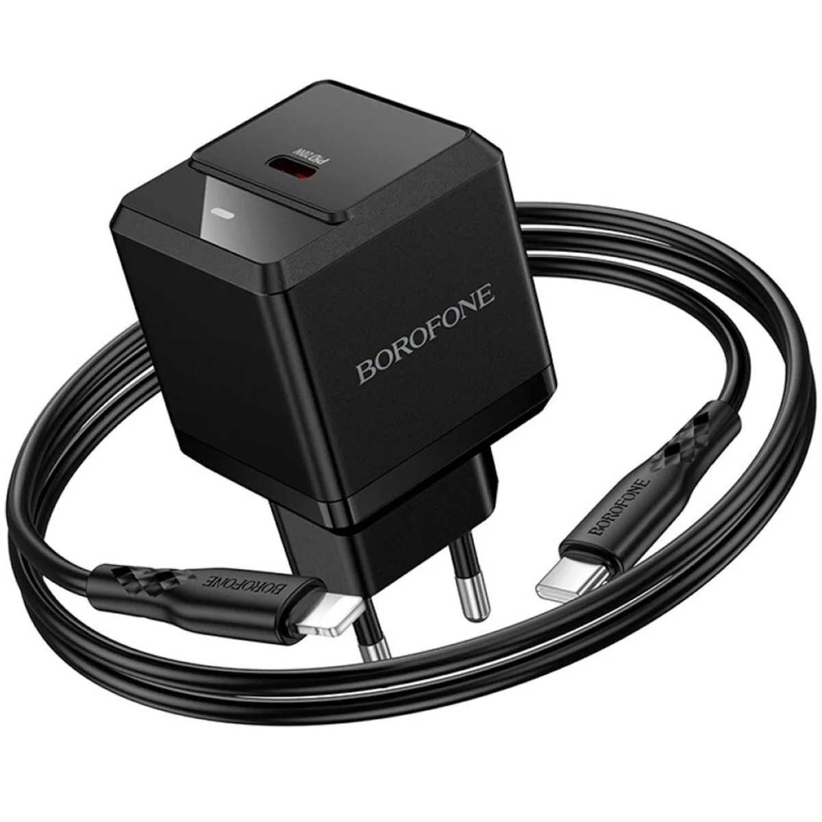СЗУ Borofone BN18 Intenso PD20W (1USB-C) + кабель Type-C to Lightning Black